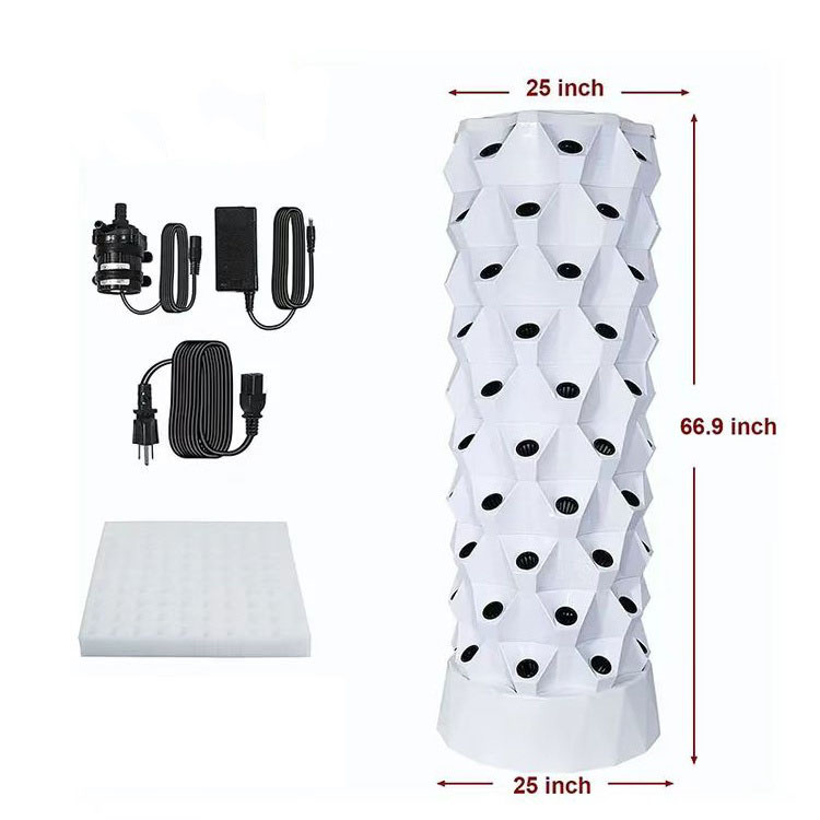 Expandable Vertical Hydroponic Grow Tower
