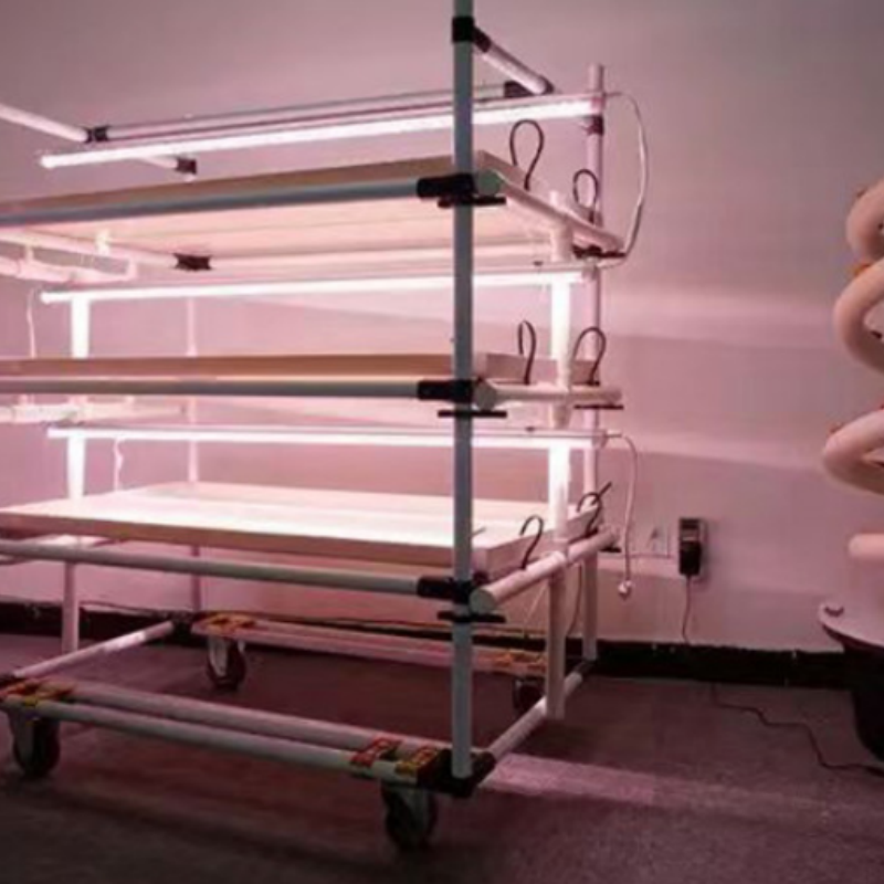 Multi-Layer Hydroponic Fodder Production Rack with LED