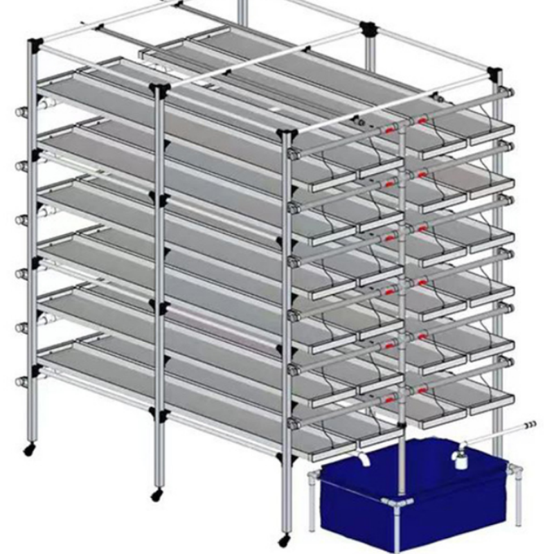Vertical Farm Hydroponic Fodder Grow Rack, High Efficiency