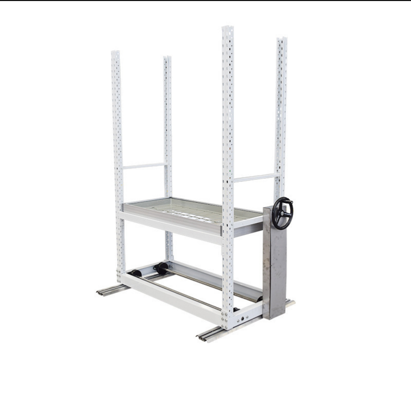 Mobile Grow Rack with Track for Greenhouse Nursery