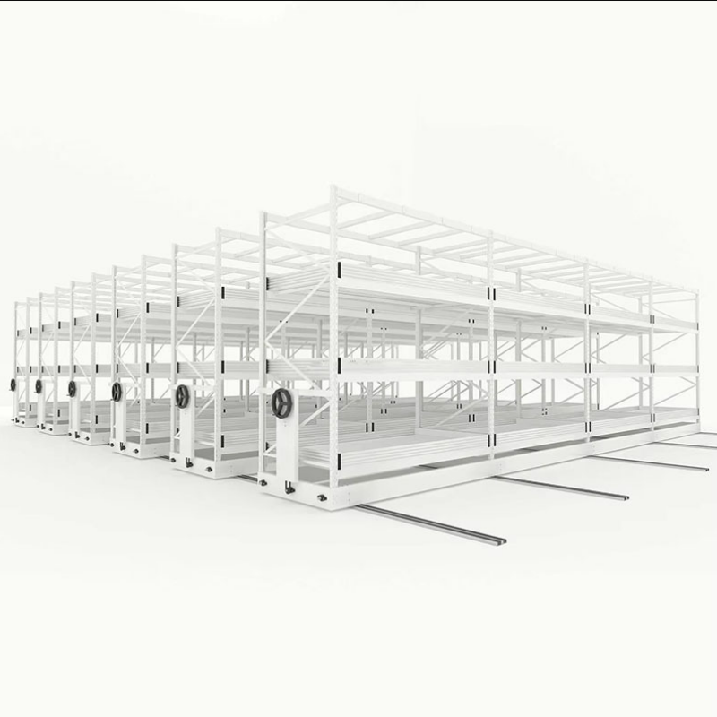 Movable Nursery Bench with Track for Hydroponics
